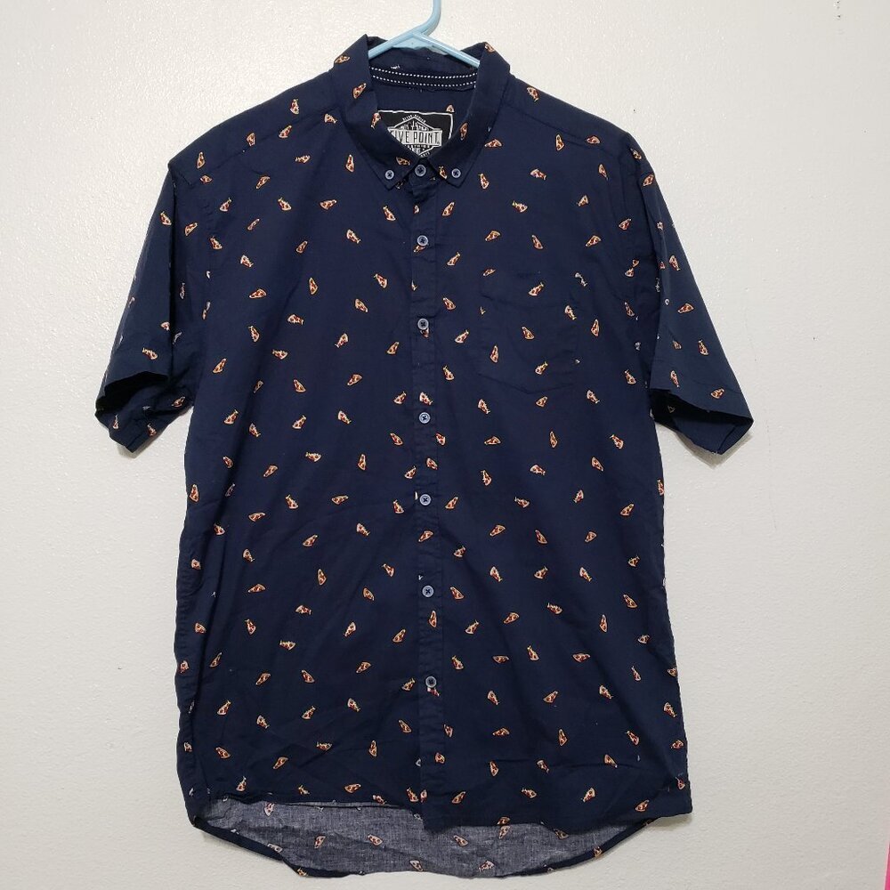 Five Point Pizza Button Up